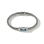 JOHN HARDY Classic Chain Silver Aquamarine Bracelet